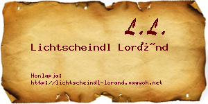 Lichtscheindl Loránd névjegykártya