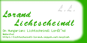 lorand lichtscheindl business card